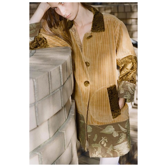Corduroy Floral Collage Coat (Maryam Nassir Zadeh) - Picture 7 of 9
